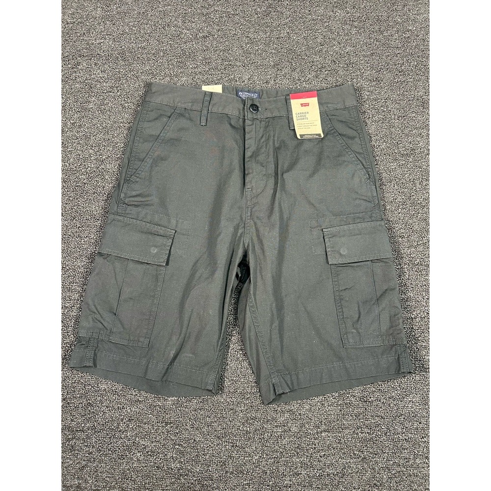 New Levi's Carrier Cargo Shorts Men's 29 (Fits 31)‎ Black Ripstop 9.5" Inseam